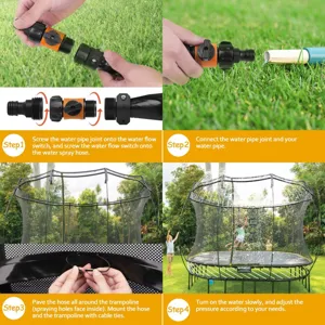 Trampolin Sprinkler für Kinder Outdoor Wasserpark Kühlsystem Hinterhof Schlauch Zubehör