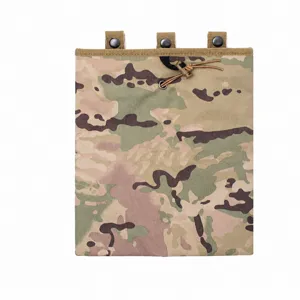 Grande poche de récupération tactique extérieure, sac banane camouflage avec cordon.