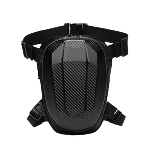 Waterproof Motorcycle Drop Leg Bag, Carbon Fiber Tactical Waist Bag for Outdoor Riding
