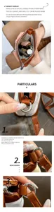 Detailed view and capacity display of the women's crossbody bag showing inner space and hardware.