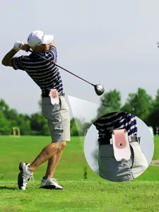 Portable mini golf ball pouch leather waist bag for outdoor sports ball tee storage