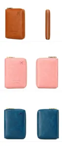 Cross-border RFID anti-theft short passport holder multi-functional travel document bag.