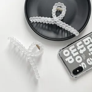 Pince à Cheveux Minimaliste en Résine Mate pour Femmes Élégante Pince Requin Accessoires de Coiffure Quotidien