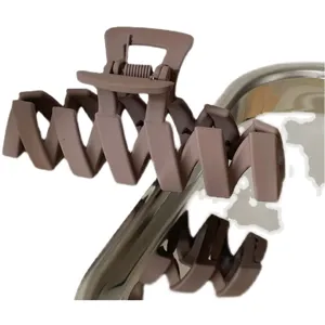 Matte large wave hair claw clip minimalist hair catch for women elegant daily styling
