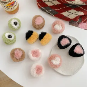 Süße Plüsch Haarspangen Set, flauschige Haarnadeln für Damen und Mädchen, süße Haaraccessoires.
