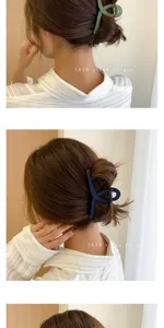 Matte hair claw clip for women, large size hair accessory for styling half updos and ponytails.