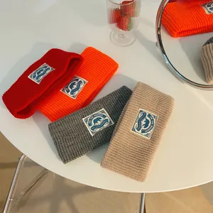 Diadema deportiva de punto para mujer, diadema ancha, estilo callejero bonito moda casual.