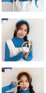 Candy color hair hoop detail view, sweet style fashion headband for women, daily cute hair accessories.
