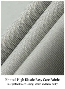 Premium solid color high-elastic wrinkle-free fleece-lined fabric men's shirt detail.