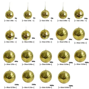 Goldener Diskokugel Spiegelkugel Party Hochzeit Weihnachtsdekoration in verschiedenen