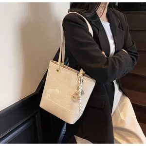 Koreanische Mode Schultertasche Damen Retro Pendler Tasche Grosse Kapazitaet Handtasche
