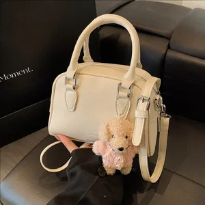 Women's PU Leather Boston Handbag Minimalist Soft Leather Shoulder Crossbody Bag Fashion Daily Purse
