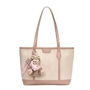 Modische kontrastfarbene große Shopper Tasche für Damen elegante Umhängetasche Alltag.