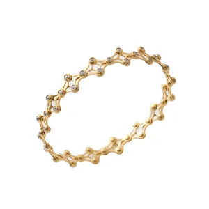 Anello bracciale magico estensibile dorato regolabile gioielli geometrici pieghevoli.