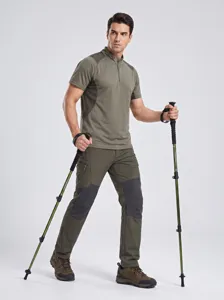 Professional outdoor trekking poles with telescoping design and ergonomic anti-slip handle.