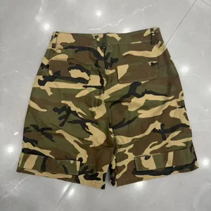 Camouflage cargo shorts for men and women, casual streetwear tactical five-point shorts.