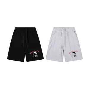 Shorts de streetwear décontractés avec imprimé graphique et cordon pour hommes et femmes.