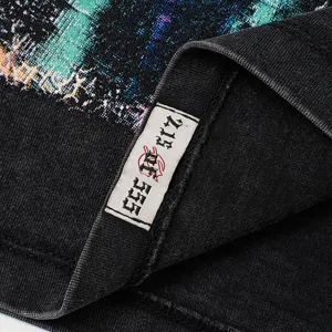 Vintage washed long sleeve t-shirt close up detail, grunge aesthetic streetwear apparel.