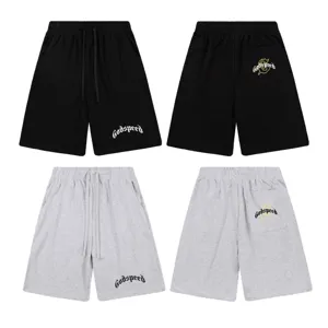 Shorts streetwear décontractés pour hommes et femmes avec cordon élastique et imprimé.