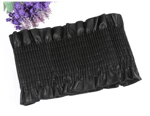 Black elastic wide waist belt for women, stylish corset cincher for dress and coat.