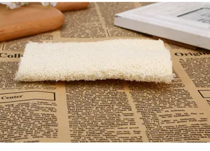 Natural loofah bath sponge, plant fiber exfoliating scrubber for daily body skin care.