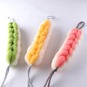 Geflochtener Duschschwamm Peeling-Gurt mit Aufhängekordel, weicher Netz-Duschgurt 80g.