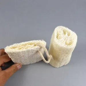 Natural plant loofah bath scrubber sponge, eco-friendly body exfoliating loofah sponge detail