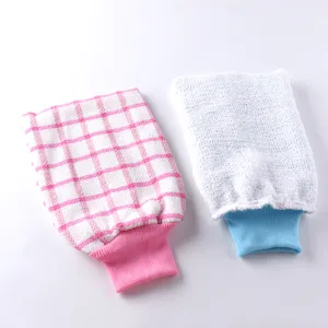 Set de guantes de baño exfoliantes de doble capa para exfoliación corporal y ducha diaria