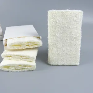 Natural plant loofah bath sponge compressed loofah scrubber for daily body washing and skin care