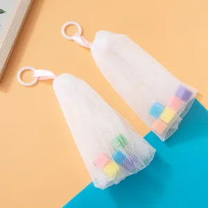 Japanese Pull-Ring Sponge Foaming Net Mesh Facial Cleansing Soap Bubble Maker Portable Bath Body Cleaning Tool