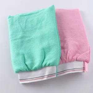 Guantes de ducha exfoliantes de doble capa para el cuerpo guantes de depilación limpieza diaria.