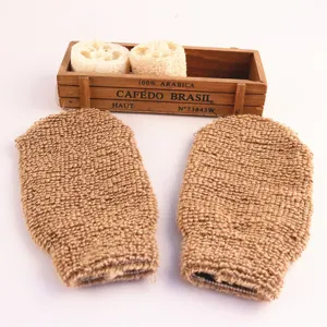 Natürliches Ramie Peeling Badehandschuh Pflanzenfaser Körper Scrub Handschuh Für Dusche Massage Badezimmer Reinigung Hautpflege