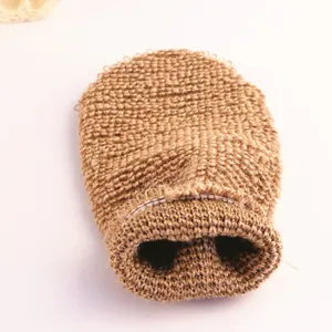Natürlicher Jute Peeling Duschhandschuh Pflanzenfaser Körperwäscher für Bad Spa