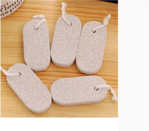 Natural volcanic pumice stones for feet with hanging ropes, effective callus and dead skin remover tool.