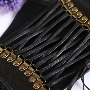 Women wide elastic corset belt fashion lace up cincher waist band for dress accessories