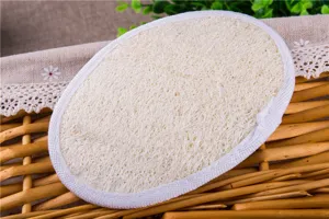 Natural loofah bath sponge oval exfoliating scrubber plant fiber body scrubber for home hotel use