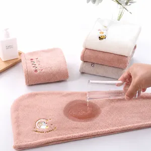 Serviette de cheveux epaissie a sechage rapide, turban de douche doux pour femmes.