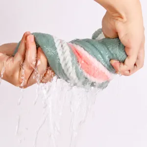 Korallenfleece schnelltrocknendes Haartuch dicker saugfähiger Turban für Damen Dusche Zuhause