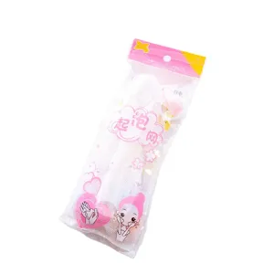 Japanese mesh foaming net for facial cleanser soap foaming bag with sponge balls rich bubbles