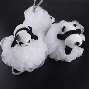 Mignon eponge de bain panda douce maille boule de douche grande taille pour le corps