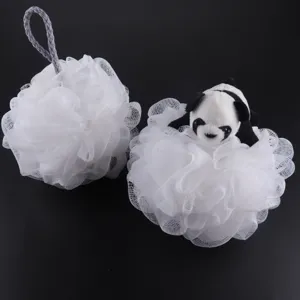 Mignonne éponge de bain panda filet de douche doux exfoliant corporel avec lanière d'attache