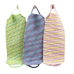 Langer Peeling-Rückengürtel mit Zughaltegriffen, dickes gestricktes Dusch-Handtuch für zu Hause.
