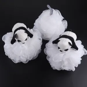 Mignonne éponge de bain panda grand filet souple luffa douche corps nettoyeur quotidien