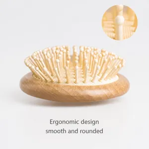 Wooden Air Cushion Hair Brush Scalp Massage Wooden Comb Anti Static Daily Hair Care Tool