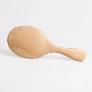 Wooden Hair Brush Natural Beech Cushion Massage Hairbrush Ergonomic Design Daily Care 1pc