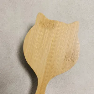 Cute cartoon cat ear wooden hair brush anti static nanzhu cushion comb daily use