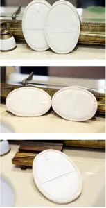 Natural loofah bath sponge scrubber body exfoliator with elastic band for daily shower.