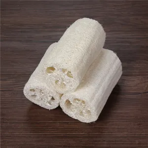 Natural Plant Fiber Loofah Body Scrubber Exfoliating Bath Sponge Detail Close View
