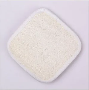 Large natural loofah bath sponge scrubber, plant fiber exfoliating pad for shower body skin care.