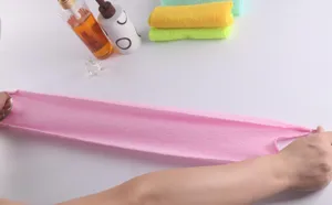 Koreatiki makria elastiki petseta ntous apo nylon diktyo gia apolepisi platis se roz